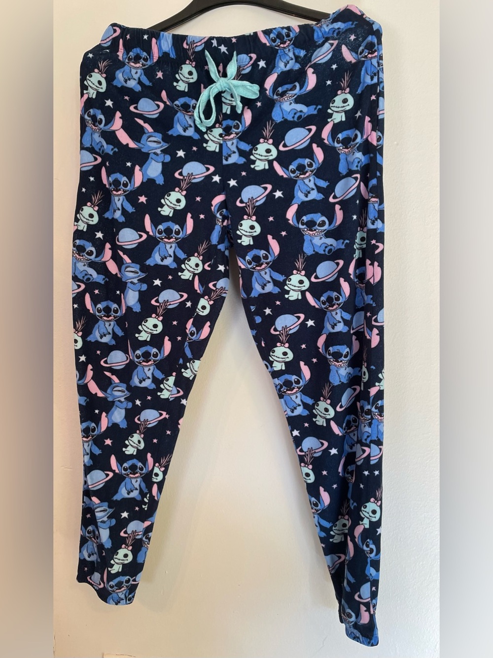 Disney Stitch & Scrump Space Fleece Pajama Pants Size S 4-6